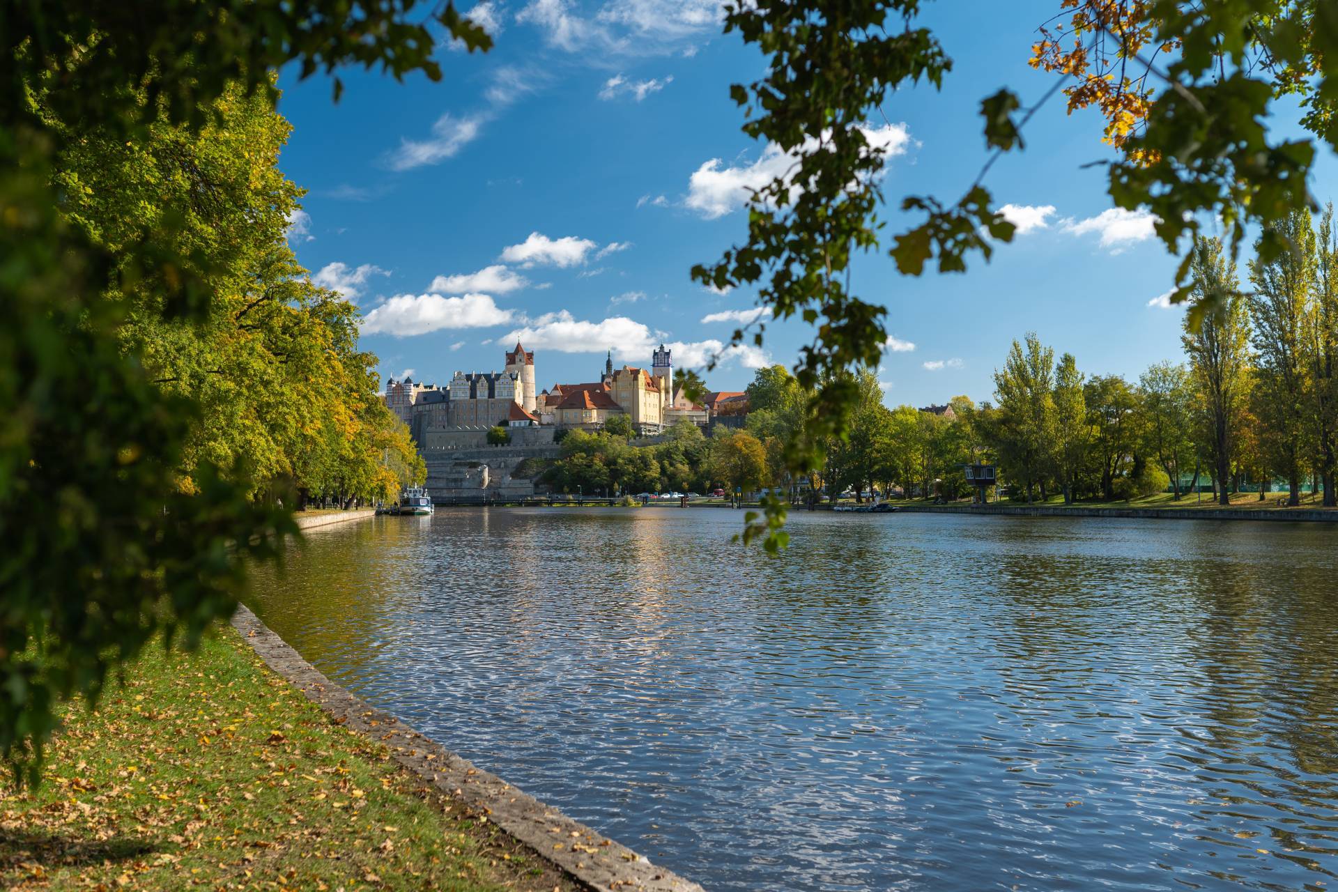 Bernburg Panorama, Schloss, Saale