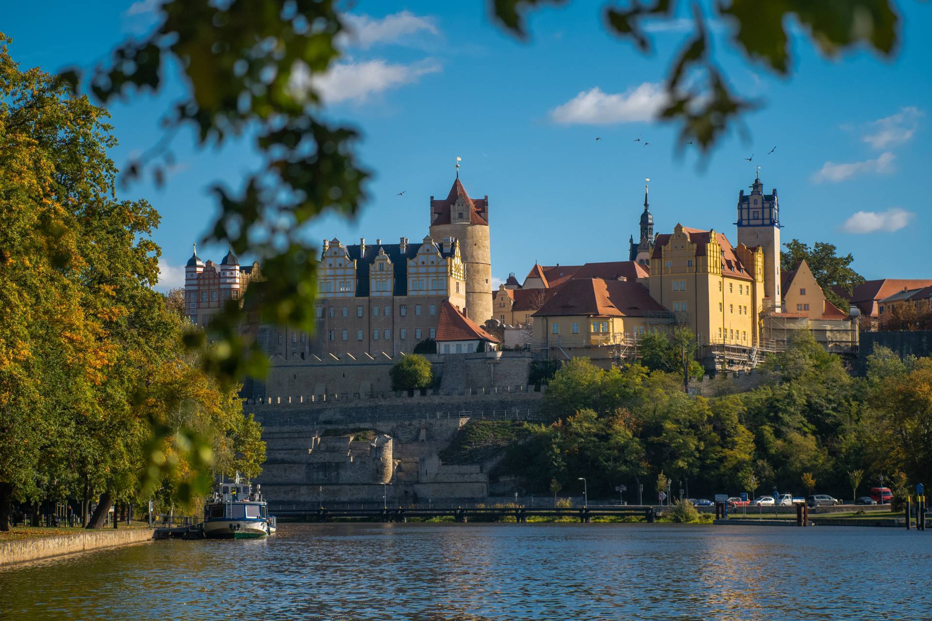 Bernburg Panorama, Schloss, Saale Bernburg Panorama, Schloss, Saale